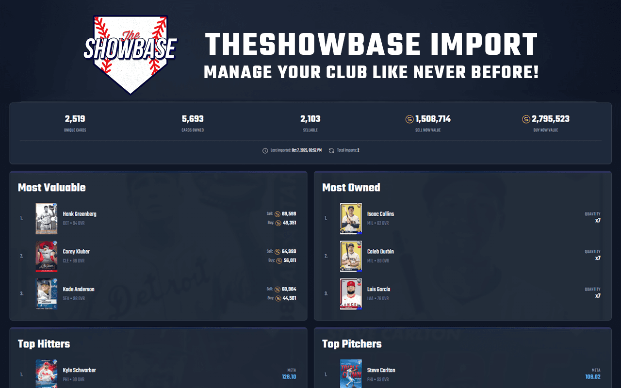 theSHOWBASE Importer Extension Screenshot 2