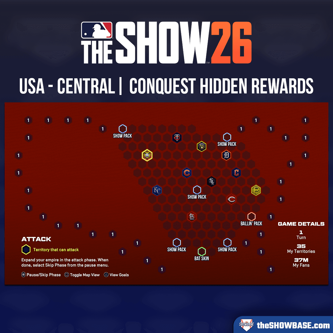 USA - CENTRAL Conquest Map