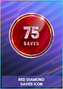 Red Diamond Saves Icon