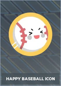 Happy Baseball Icon